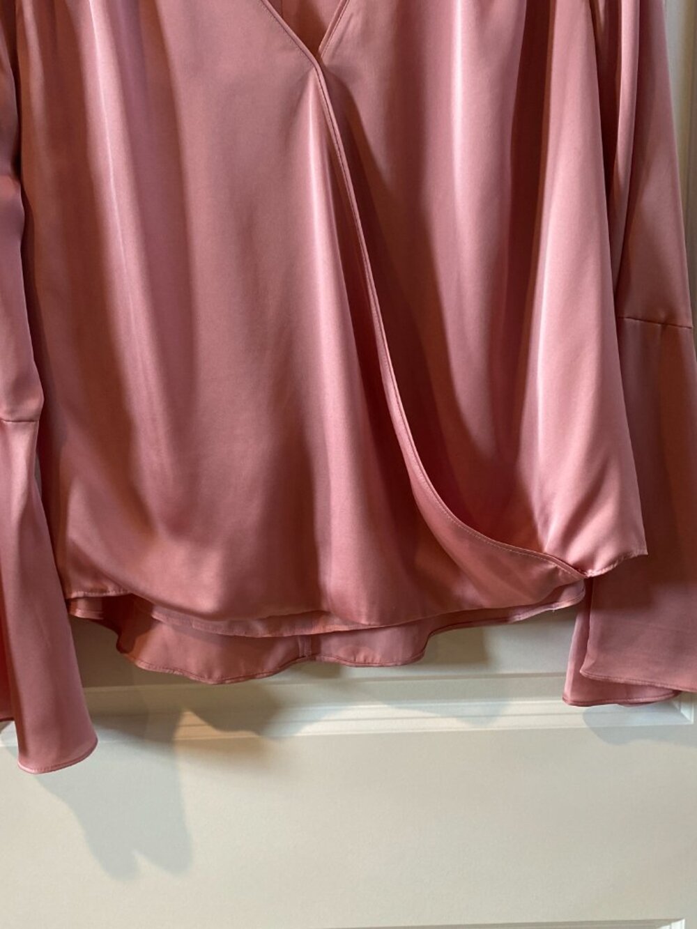 WHBM Pink Surplice Top Size 14 NWT - Picture 6 of 11